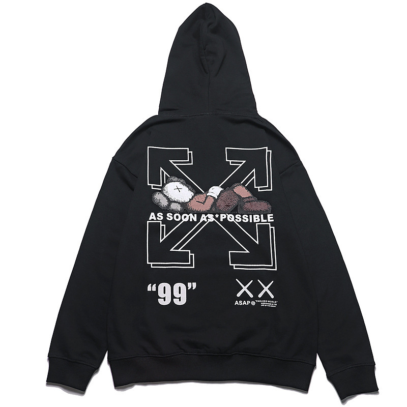 european and american high street original fashion brand cartoon bear letter printing men's autumn hoodie couple loose sweater new with, Black
european and american high street original fashion brand cartoon bear letter printing men's autumn hoodie couple loose sweater new with, Black