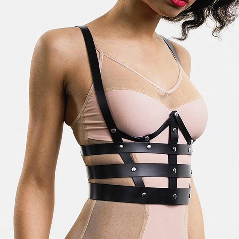Belts Fashion Women Sexy Full Body Harness Bondage Belt Punk Leather Bra Goth Cheast Straps Suspenders Clothing, Black
Belts Fashion Women Sexy Full Body Harness Bondage Belt Punk Leather Bra Goth Cheast Straps Suspenders Clothing, Black