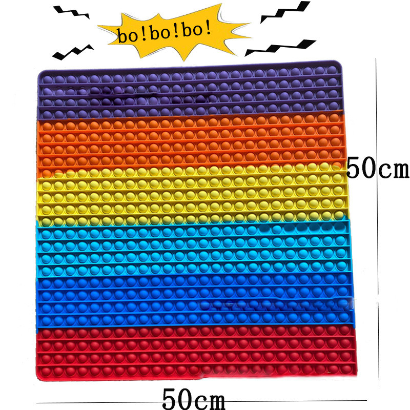 50*50cm Fidget Toys Rainbow Anti Stress Bubbles Push Sensory Toy Stress-Reliever Board Games Reusable Squeeze Kids Adult Gifts
50*50cm Fidget Toys Rainbow Anti Stress Bubbles Push Sensory Toy Stress-Reliever Board Games Reusable Squeeze Kids Adult Gifts