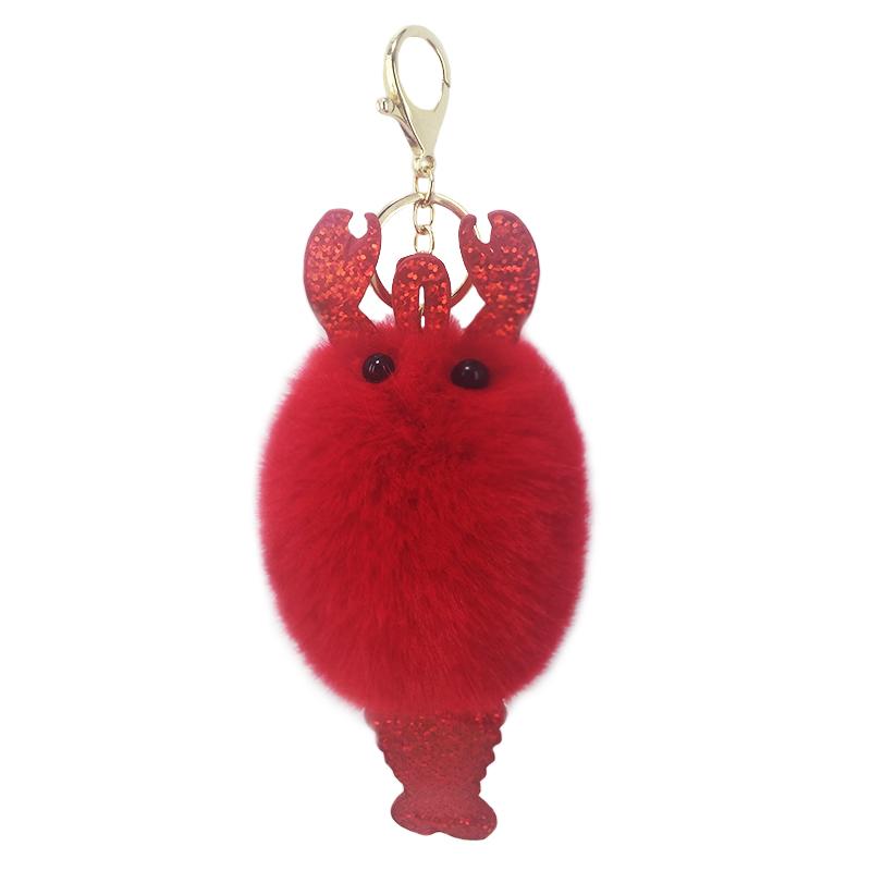 Keychains Key Chain Crayfish Hair Ball Ring Pendant PU Glossy Artificial Leather Imitation Wool Luggage Car Accessories Custom
Keychains Key Chain Crayfish Hair Ball Ring Pendant PU Glossy Artificial Leather Imitation Wool Luggage Car Accessories Custom