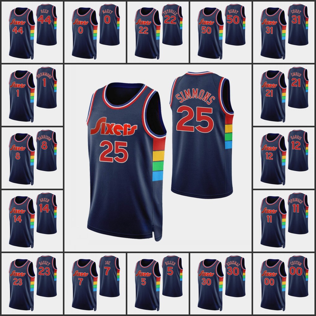 Philadelphia 76ers's Men Shaquille Harrison Ben Simmons Joel Embiid Tobias Harris Tyrese Maxey Aaron Henry 75th Anniversary Diamond Cus, Black
Philadelphia 76ers's Men Shaquille Harrison Ben Simmons Joel Embiid Tobias Harris Tyrese Maxey Aaron Henry 75th Anniversary Diamond Cus, Black