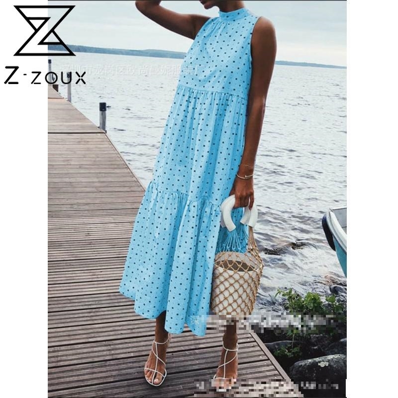 Women Dress Yellow Blue Sleeveless Dot Dresses Plus Size Long Summer Bohemian Clothes 210524
Women Dress Yellow Blue Sleeveless Dot Dresses Plus Size Long Summer Bohemian Clothes 210524