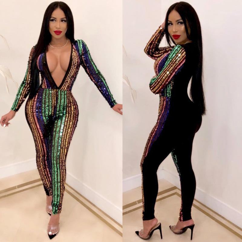Women' Jumpsuits & Rompers Sparkly Party Woman Plunge V-neck Bodycon Pants Long Sleeve Night Out Sequined, As picture
Women' Jumpsuits & Rompers Sparkly Party Woman Plunge V-neck Bodycon Pants Long Sleeve Night Out Sequined, As picture