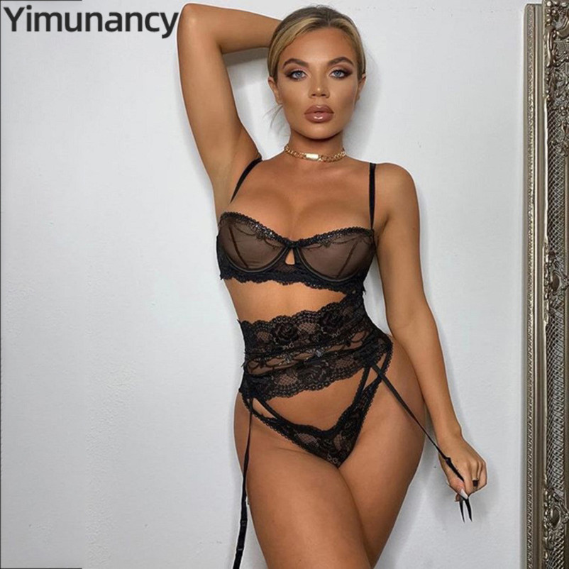 3-piece ingerie Set Women Transparent Sexy Bra Set 2021 adies ace ingerie Intimates Underwear Set, Black
3-piece ingerie Set Women Transparent Sexy Bra Set 2021 adies ace ingerie Intimates Underwear Set, Black