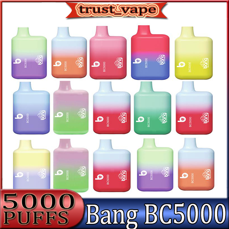Bang BC5000 Disposable E cigarette Device Kit 5000 Puffs 650mAh Rechargeable Battery Prefilled 11ml Cartridge Pod Vape Pen Box
Bang BC5000 Disposable E cigarette Device Kit 5000 Puffs 650mAh Rechargeable Battery Prefilled 11ml Cartridge Pod Vape Pen Box