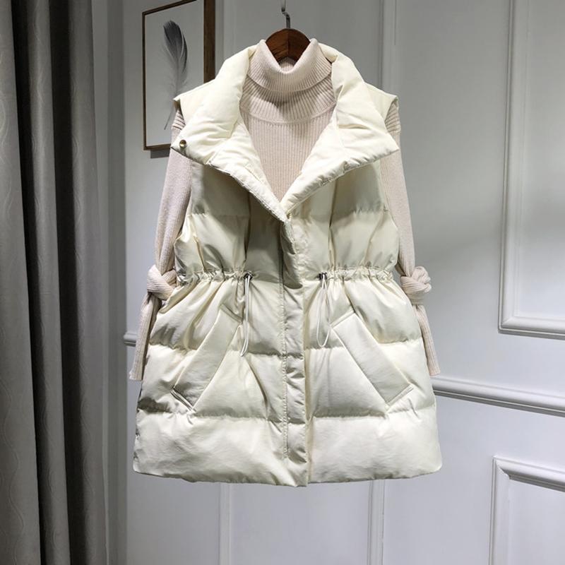 Women' Vests Autumn Winter White Duck Down Solid Vest Women Fashion Elegant Slim Jacket, Black 2
Women' Vests Autumn Winter White Duck Down Solid Vest Women Fashion Elegant Slim Jacket, Black 2