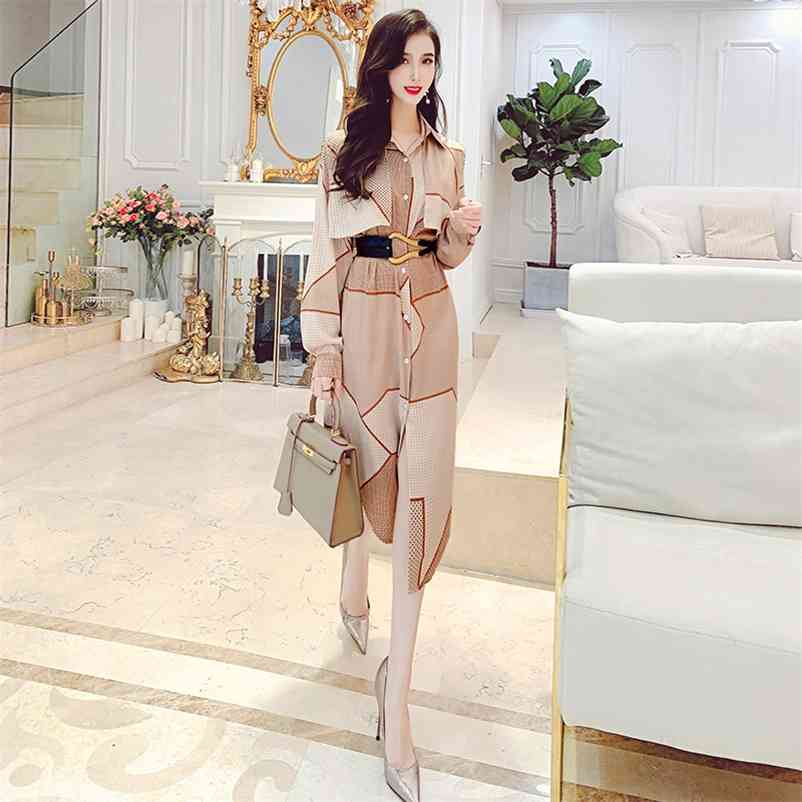 Geometric pattern dress long-sleeved autumn wear female retro lace-up waist Office Lady Zippers 210603, Mixed
Geometric pattern dress long-sleeved autumn wear female retro lace-up waist Office Lady Zippers 210603, Mixed