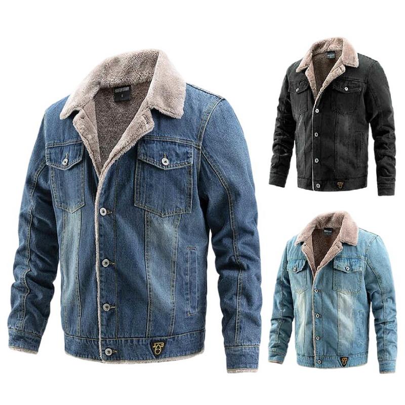 Men's Jackets Denim Jacket AutumnWinter Fur Collar Big Pocket Plus Velvet Warm Casual Outwear M-3XL, Black;brown
Men's Jackets Denim Jacket AutumnWinter Fur Collar Big Pocket Plus Velvet Warm Casual Outwear M-3XL, Black;brown