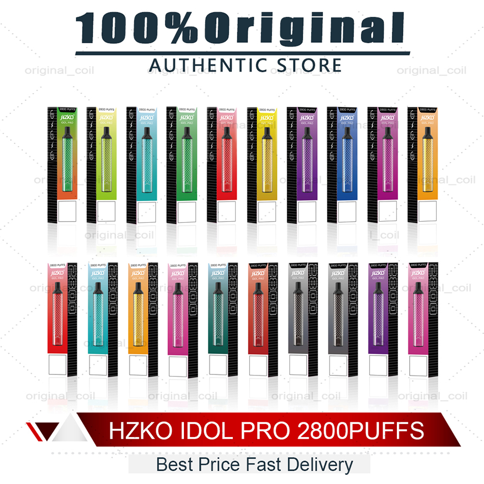 100% Authentic HZKO IDOL PRO Disposable Device Kit 1500mAh Battery Vape 2800 Puff Pre-Filled 9.0ml Pod For Bang Bar Plus Flow XXL New Arrival Fast delivery
100% Authentic HZKO IDOL PRO Disposable Device Kit 1500mAh Battery Vape 2800 Puff Pre-Filled 9.0ml Pod For Bang Bar Plus Flow XXL New Arrival Fast delivery