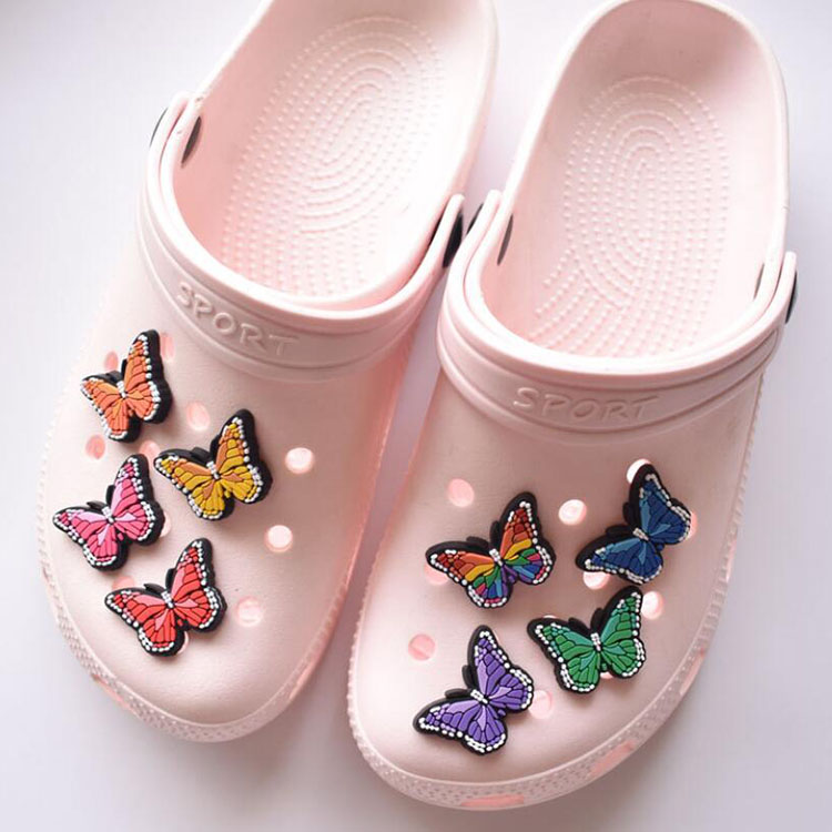 Butterfly cartoon PVC Shoe Charms Shoes Buckles Action Figure Fit Bracelets Croc JIBZ Shoe's accessories Wristband girls Gift
Butterfly cartoon PVC Shoe Charms Shoes Buckles Action Figure Fit Bracelets Croc JIBZ Shoe's accessories Wristband girls Gift