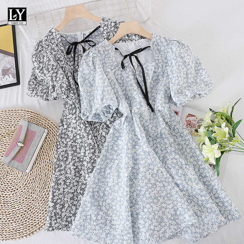 LY VAREY LIN Summer Women Sweet Floral Square Collar High Waist Dresses Casual Lantern Sleeve A-line Female 210526, Blue
LY VAREY LIN Summer Women Sweet Floral Square Collar High Waist Dresses Casual Lantern Sleeve A-line Female 210526, Blue