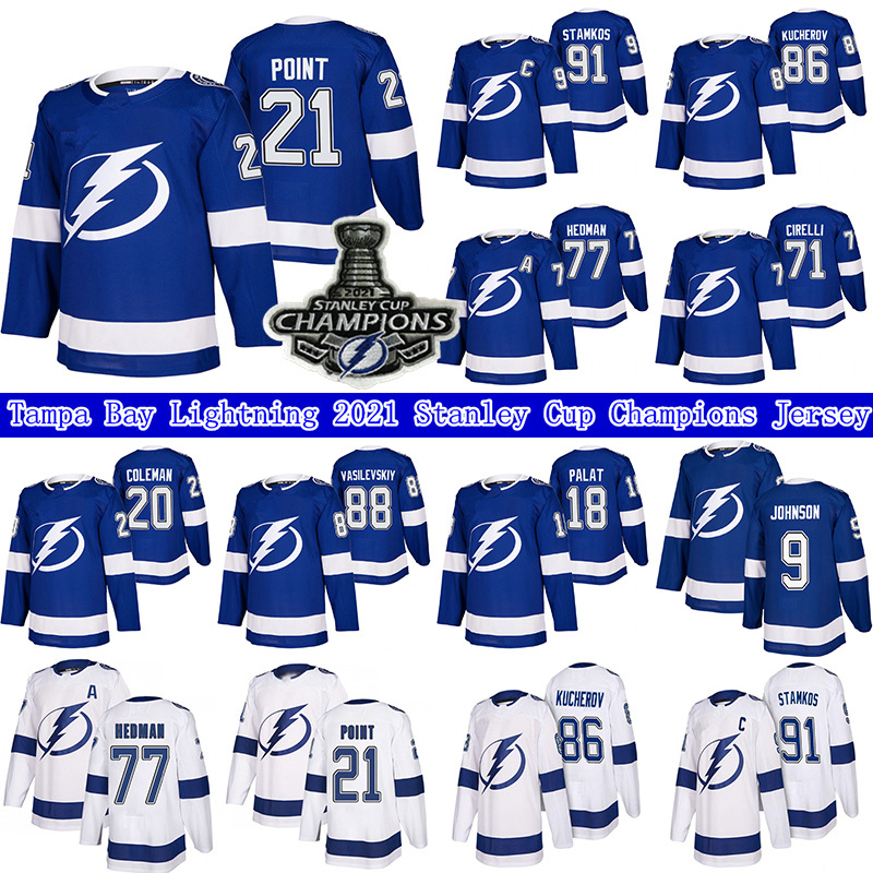 86 Nikita Kucherov Tampa Bay Lightning 2021 Stanley Cup Champions Jersey 77 Victor Hedman 91 Stamkos 21 Brayden Point 71 Anthony Cirelli Hockey Jerseys, White 21
86 Nikita Kucherov Tampa Bay Lightning 2021 Stanley Cup Champions Jersey 77 Victor Hedman 91 Stamkos 21 Brayden Point 71 Anthony Cirelli Hockey Jerseys, White 21