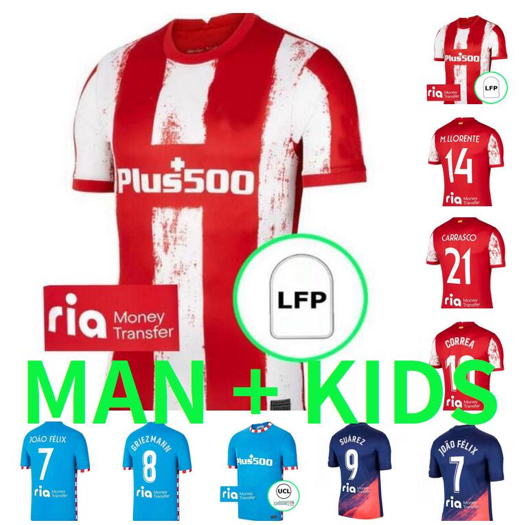 21 22 SUAREZ GRIEZMANN JOÃO FÃLIX soccer jerseys 2021 2022 M. LLORENTE KOKE SAUL Correa Carrasco camiseta football shirts uniforms men + kid, Black;yellow
21 22 SUAREZ GRIEZMANN JOÃO FÃLIX soccer jerseys 2021 2022 M. LLORENTE KOKE SAUL Correa Carrasco camiseta football shirts uniforms men + kid, Black;yellow