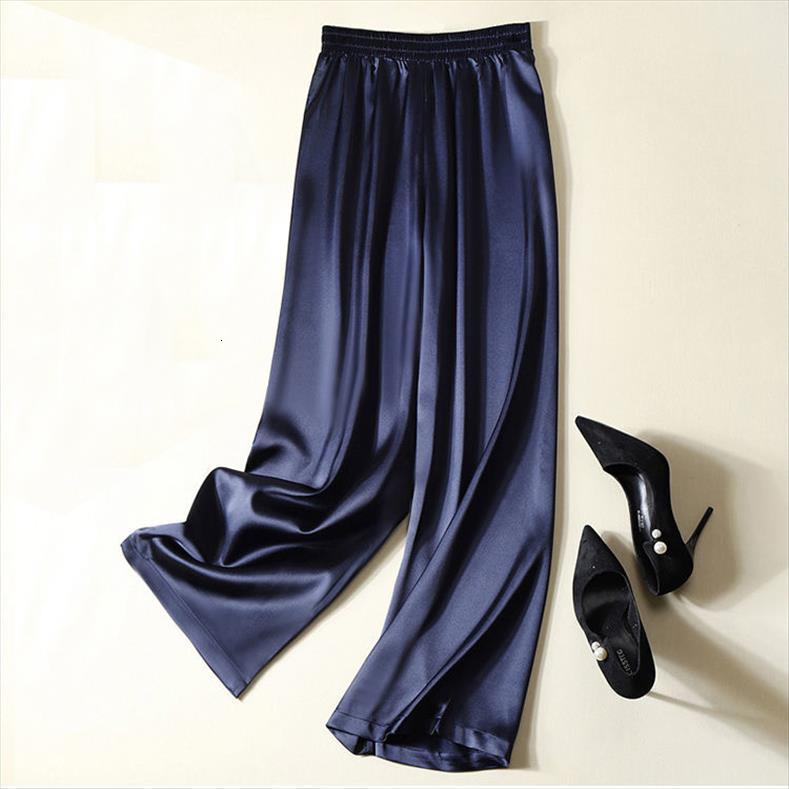 silk satin acetate straight women capris leg summer cupra wide full length loose pockets, Black;white
silk satin acetate straight women capris leg summer cupra wide full length loose pockets, Black;white