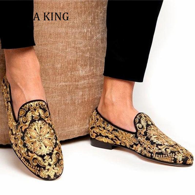 Dress Shoes 2021 Spring Men Loafers Gold Emebroidered Party And Wedding Handmade Slip-On Mens Stitchwork Nightclub, Black
Dress Shoes 2021 Spring Men Loafers Gold Emebroidered Party And Wedding Handmade Slip-On Mens Stitchwork Nightclub, Black