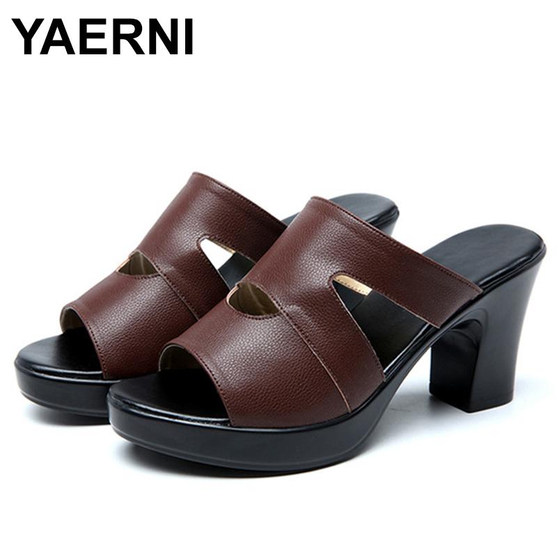 Women's Slippers Genuine Leather Sandals 2021 Summer High Heels Women Shoes Woman Fashion, Black
Women's Slippers Genuine Leather Sandals 2021 Summer High Heels Women Shoes Woman Fashion, Black