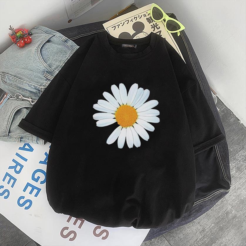 Daisy Flower Printed Casual Large Women Tops Size Loose Short Sleeve Harajuku Streetwear Chic Fun Cute Soft Summer T Shirt, White
Daisy Flower Printed Casual Large Women Tops Size Loose Short Sleeve Harajuku Streetwear Chic Fun Cute Soft Summer T Shirt, White