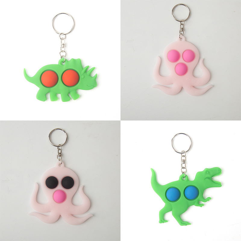 Rodent Pioneer Multicolor Keychain Party Favor Silicone Dinosaur octopus Fingertip Bubble Music fidget simple dimple individual package toy
Rodent Pioneer Multicolor Keychain Party Favor Silicone Dinosaur octopus Fingertip Bubble Music fidget simple dimple individual package toy