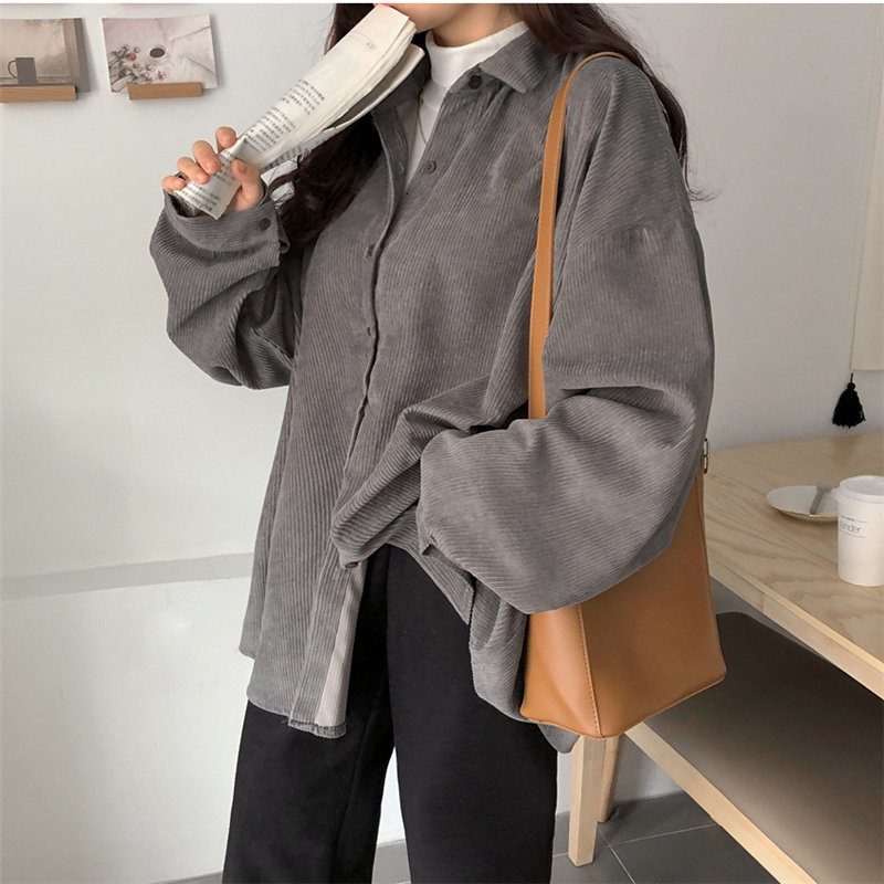 Women's T-Shirt Bf style texture styling chic veet retro soft women oversize loose tops all-match 3-color shirts, Grey
Women's T-Shirt Bf style texture styling chic veet retro soft women oversize loose tops all-match 3-color shirts, Grey