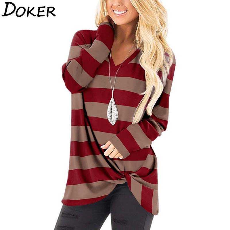 Striped T Shirt Women Clothes Spring Fashion V Neck Long Sleeve Plus Size Tshirt Tops Casual Loose Tee Femme Ropa Mujer 210603, Red
Striped T Shirt Women Clothes Spring Fashion V Neck Long Sleeve Plus Size Tshirt Tops Casual Loose Tee Femme Ropa Mujer 210603, Red