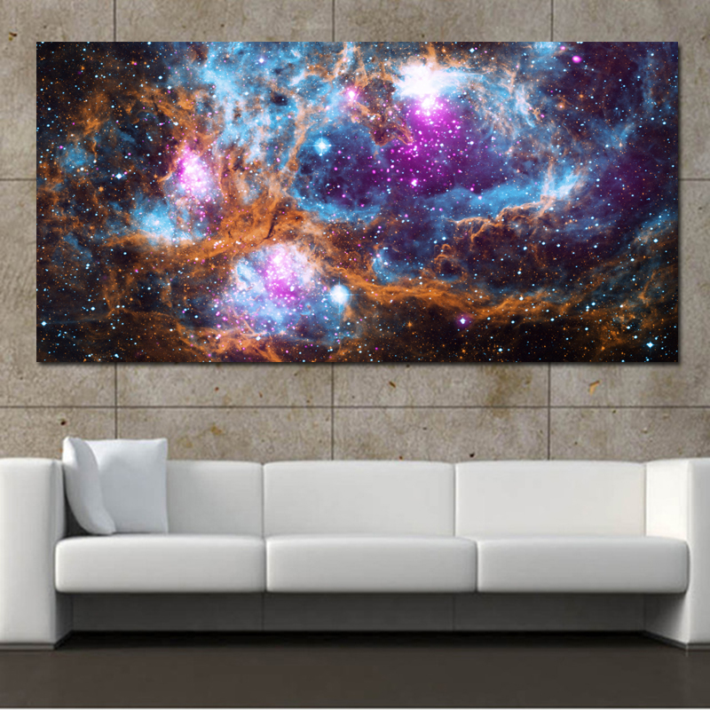 Nebula Canvas Painting Clouds Star Poster Prints Wall Art Printing Landscape Wall Pictures For Living Room Unframed