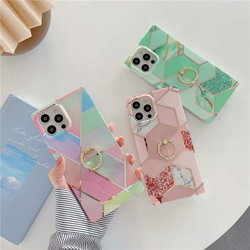 Luxury Square marble Phone Cases For iPhone 13 11 Pro XS Max XR X 12 7 8 Plus Hot Fashion Ring Holder Stand Cover Coque, #1
Luxury Square marble Phone Cases For iPhone 13 11 Pro XS Max XR X 12 7 8 Plus Hot Fashion Ring Holder Stand Cover Coque, #1