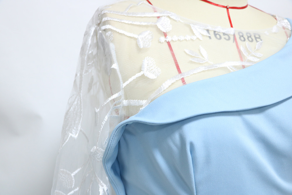 Women Dress Temperament Party es Lace Stitching Wrap Hip Maxi es One Shoulder High Waist Split Sexy 210513