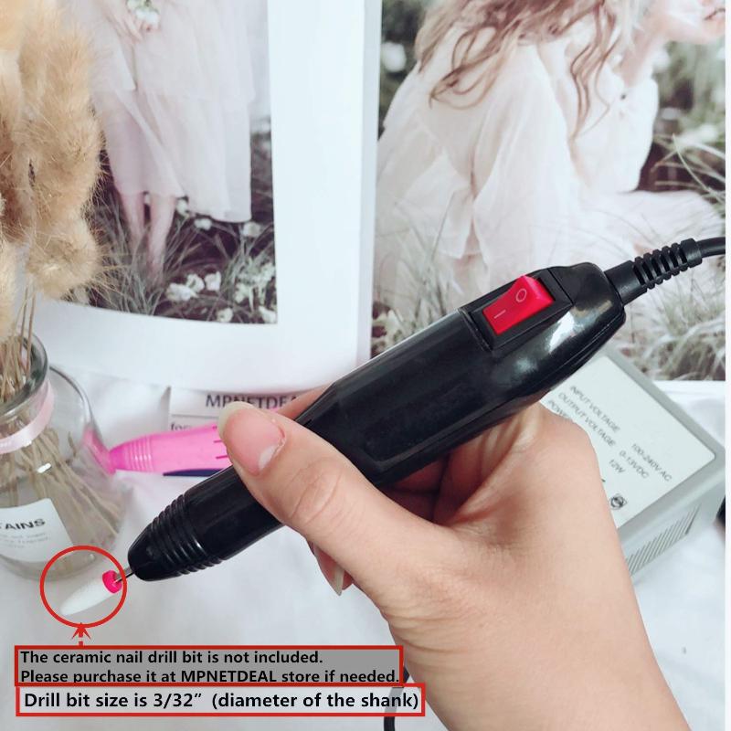 Nail Drill & Accessories Professional Ceramic Manicure Set Electric Milling Cutters Pedicure Kit File Portable Polishing Equipment