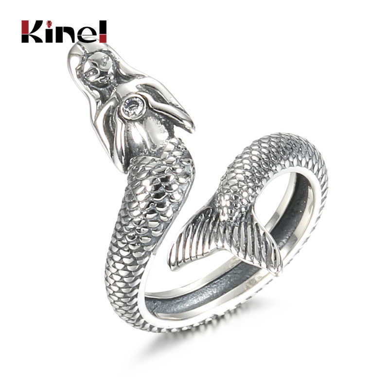 Kinel Trendy 100% 925 Sterling Animal Collection Mermaid Family Finger Rings Women Silver Jewelry Gift
Kinel Trendy 100% 925 Sterling Animal Collection Mermaid Family Finger Rings Women Silver Jewelry Gift