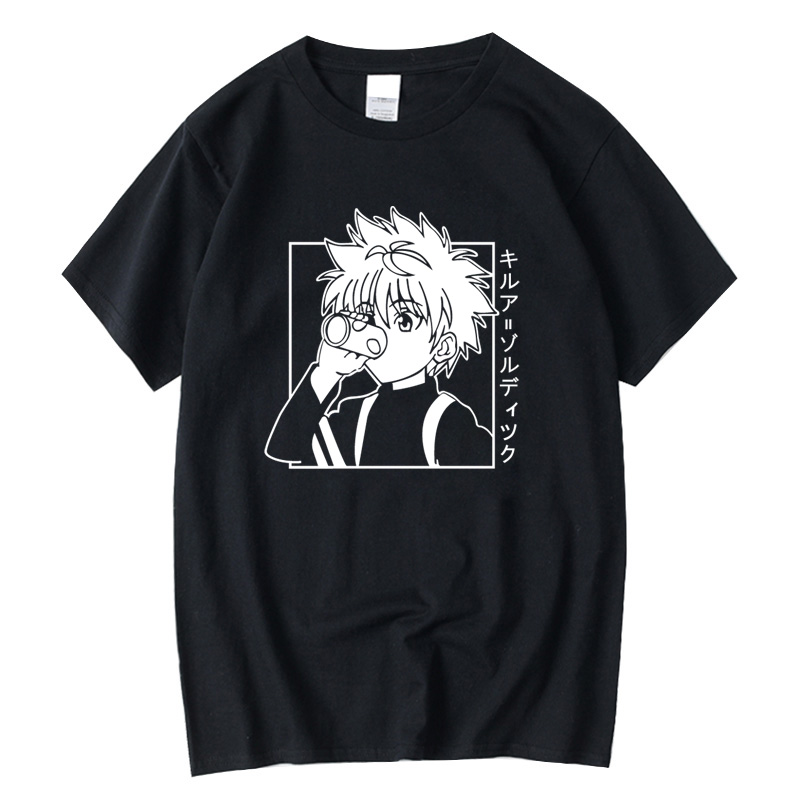 Men' Casual High Quality 100% Cotton T-shirt Tops Kawaii Hunter X Hunter Tshirt Killua Zoldyck T-shirt Anime Tee Shirt, Black-2018306
Men' Casual High Quality 100% Cotton T-shirt Tops Kawaii Hunter X Hunter Tshirt Killua Zoldyck T-shirt Anime Tee Shirt, Black-2018306