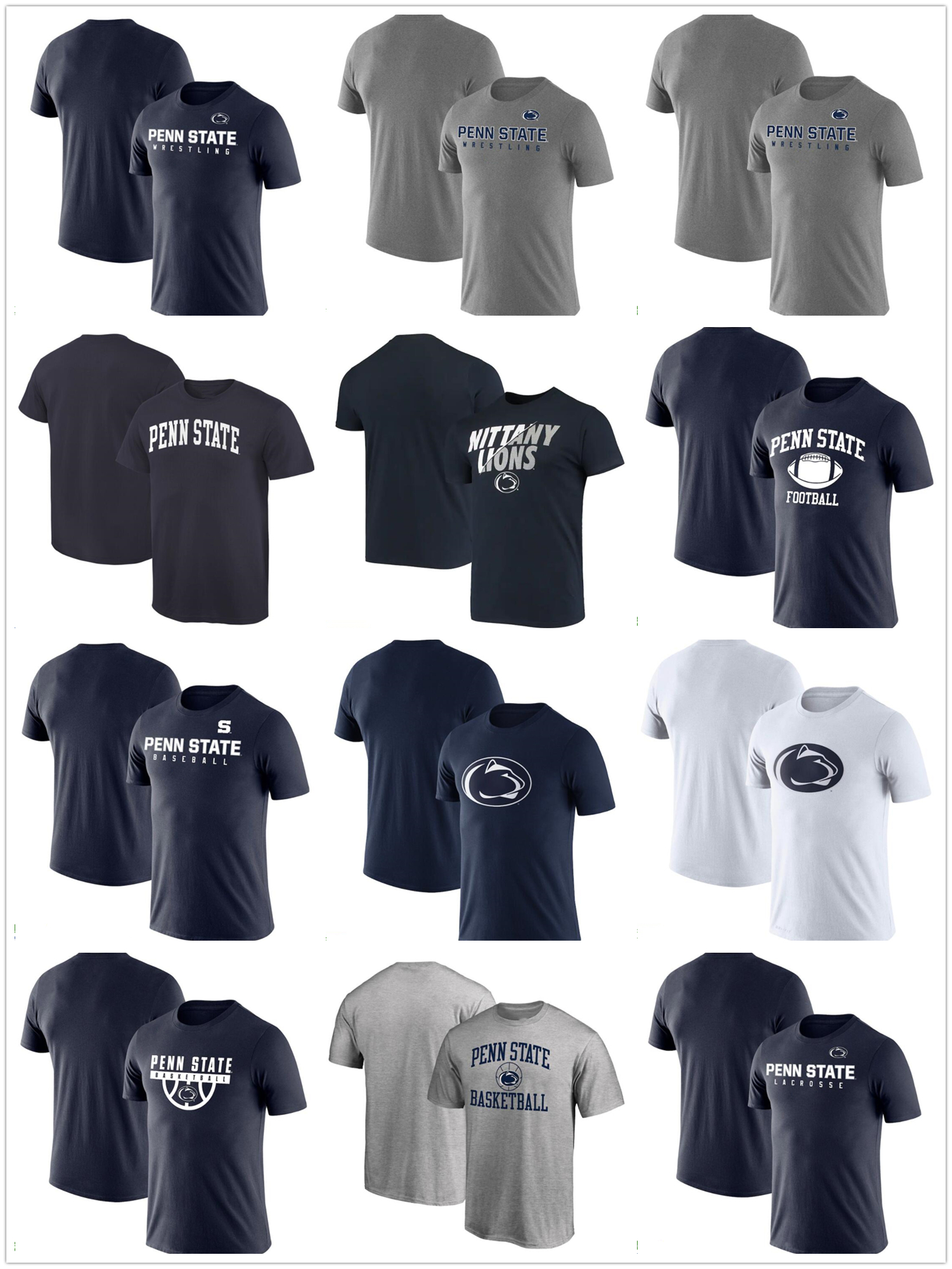 Penn State Nittany Lions mens T-shirt Cotton cloth Round collar,loose,breathable printing blue white, As pics
Penn State Nittany Lions mens T-shirt Cotton cloth Round collar,loose,breathable printing blue white, As pics