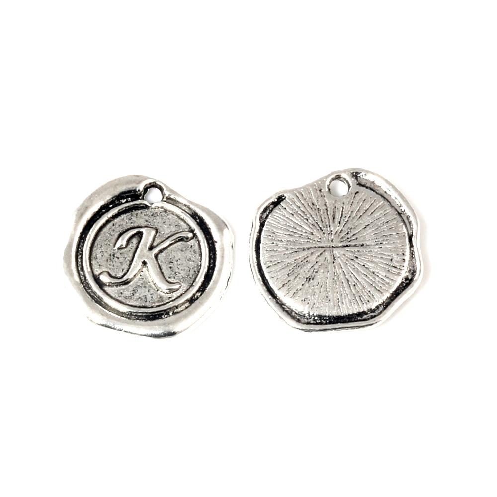 100pcs Alloy Single side Letter " K" Disc Initial Charms Pendants For Jewelry Making Bracelet Necklace DIY Accessories 18x18.5MM A-459
100pcs Alloy Single side Letter " K" Disc Initial Charms Pendants For Jewelry Making Bracelet Necklace DIY Accessories 18x18.5MM A-459