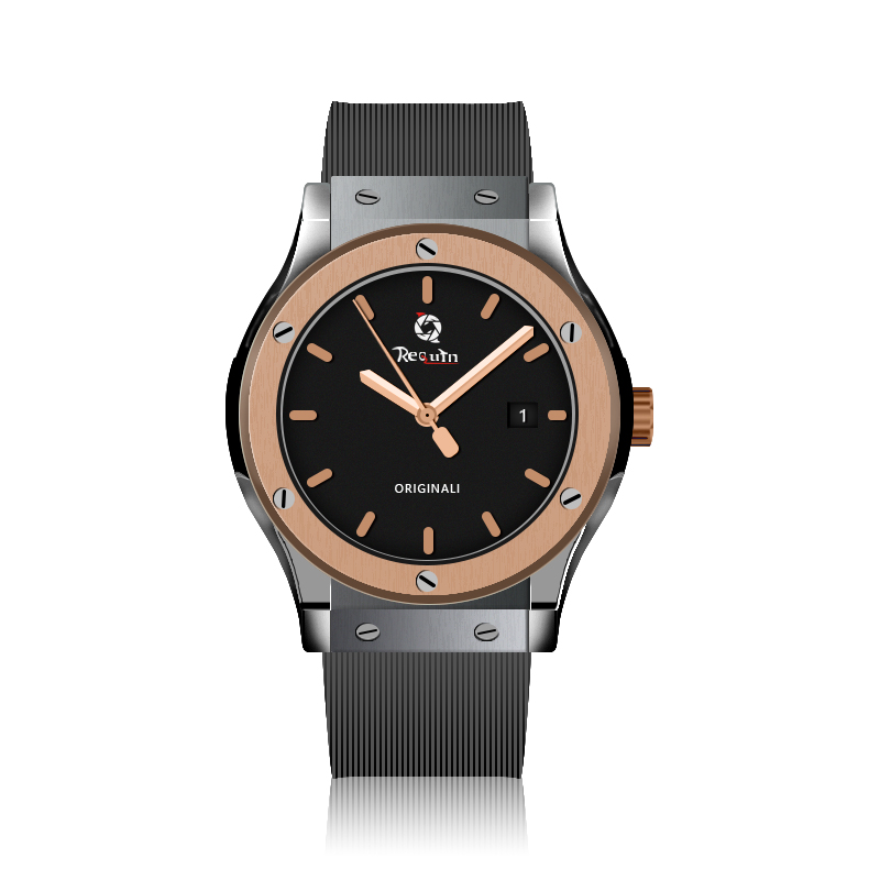 Men's Automatic Mechanical Watch Luxury Requin NX Gold Silver Stainless Steel Case Classic Fusion Black Three-Hand Calendar Rubber Strap 1110 BANG, Multi-color
Men's Automatic Mechanical Watch Luxury Requin NX Gold Silver Stainless Steel Case Classic Fusion Black Three-Hand Calendar Rubber Strap 1110 BANG, Multi-color