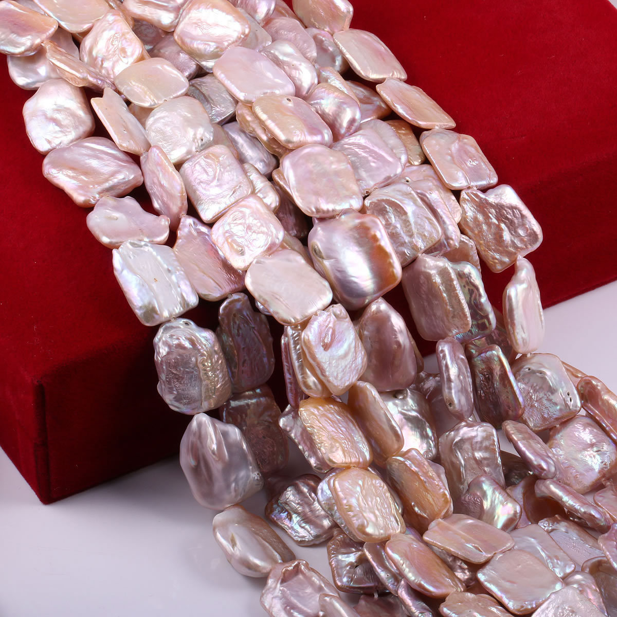 Natural Freshwater Pearl Beading Square Shape Loose Beads DIY Women Necklace Bracelet Making Fine Jewelry 16x22mm