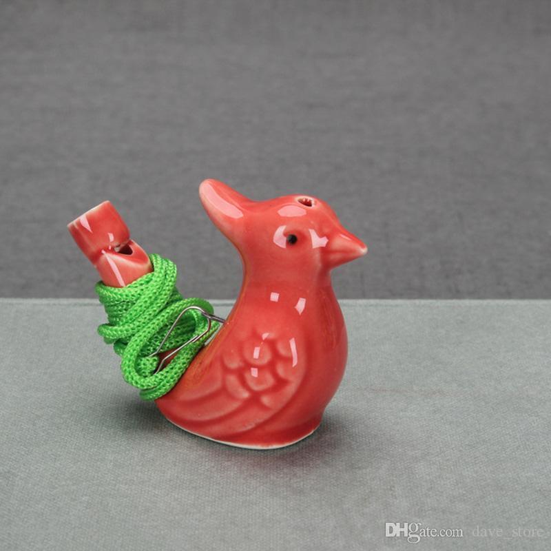 Creativity Bird Novelty Items Shape Whistle Children Ceramic Water Ocarina Song Chirps Bathtime Kids Toys Gift
