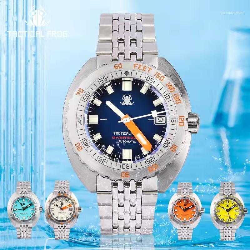 Wristwatches Tactical Frog V2 SUB 300T Men's Watches NH35 Movement 200M Automatic Stainless Steel 20ATM Waterproof Mechanical Diver Men Watc, Steel belt yellow
Wristwatches Tactical Frog V2 SUB 300T Men's Watches NH35 Movement 200M Automatic Stainless Steel 20ATM Waterproof Mechanical Diver Men Watc, Steel belt yellow