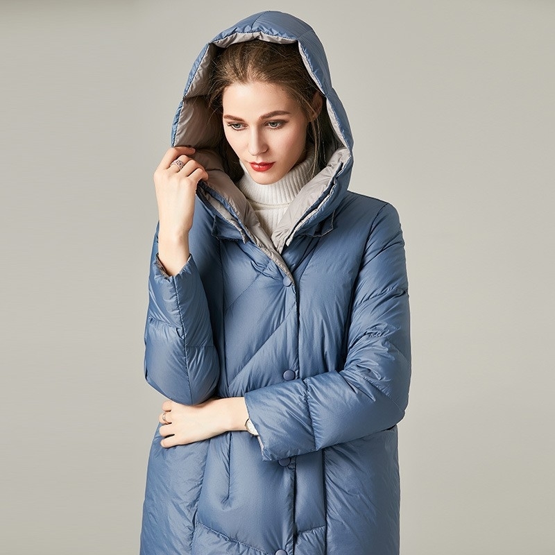 Lightweight women 2021 medium long autumn winter white duck down hooded fashion new loose cocoon jacket, Black
Lightweight women 2021 medium long autumn winter white duck down hooded fashion new loose cocoon jacket, Black