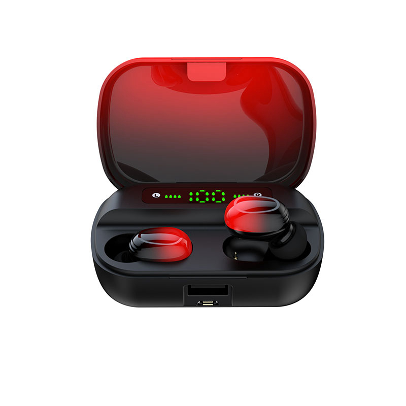Cell Phone Earphones Wireless Bluetooth headset V5.1 USB-C charging box IP7 waterproof, noise reduction, LED power display, touch type, Red
Cell Phone Earphones Wireless Bluetooth headset V5.1 USB-C charging box IP7 waterproof, noise reduction, LED power display, touch type, Red