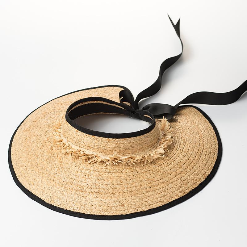 King Wheat Summer Sunshade Raffia VISOR-Visor Women's Sun Hats Travel Outdoors Hand-knitted Beach Sunscreen Straw Cap Wide Brim, Edging
King Wheat Summer Sunshade Raffia VISOR-Visor Women's Sun Hats Travel Outdoors Hand-knitted Beach Sunscreen Straw Cap Wide Brim, Edging