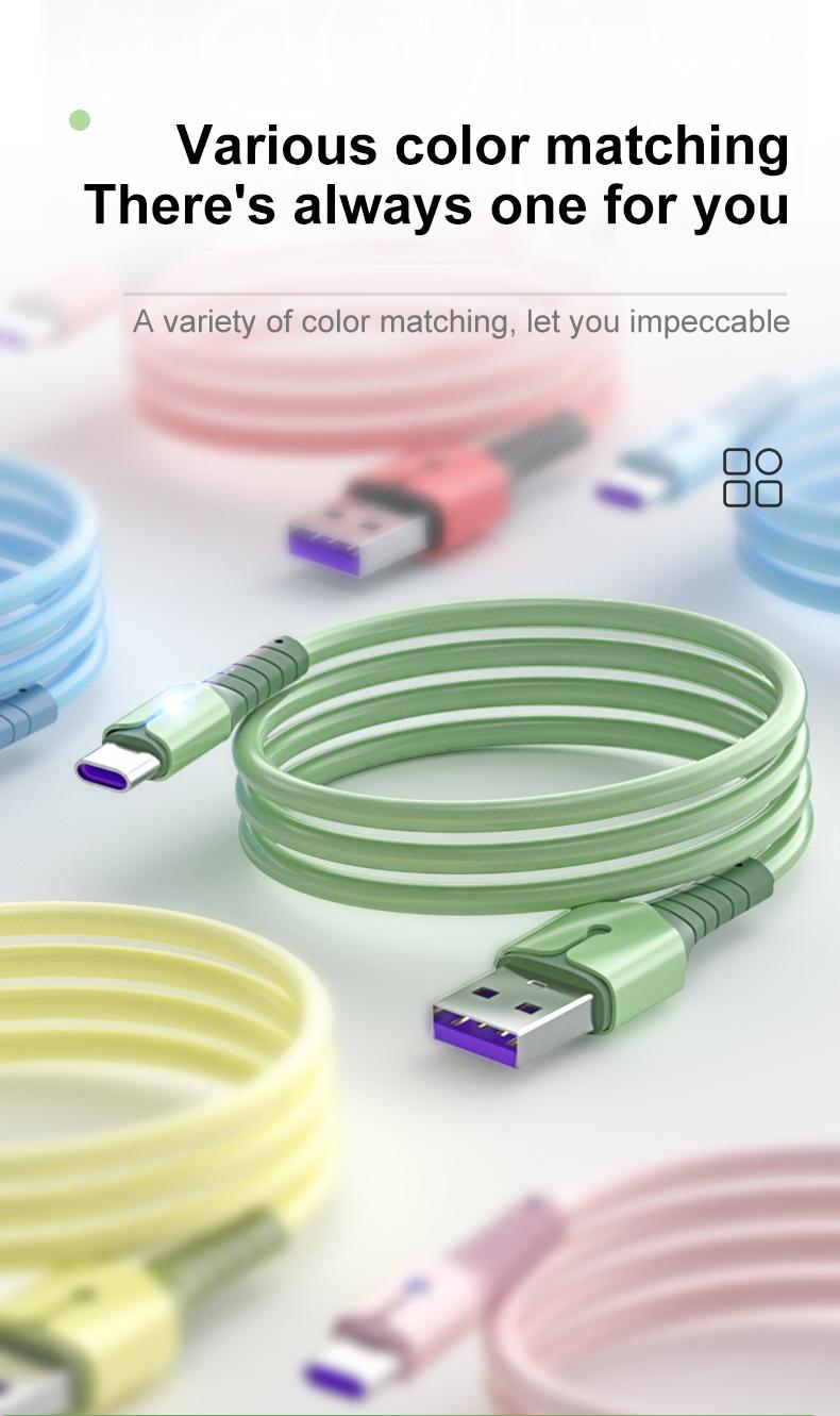 Liquid Silicone 5A Super Fast Charge Cables Micro USB Type C for Samsung Xiaomi Huawei One Plus Charging Wire Data Cable, Mint green
Liquid Silicone 5A Super Fast Charge Cables Micro USB Type C for Samsung Xiaomi Huawei One Plus Charging Wire Data Cable, Mint green