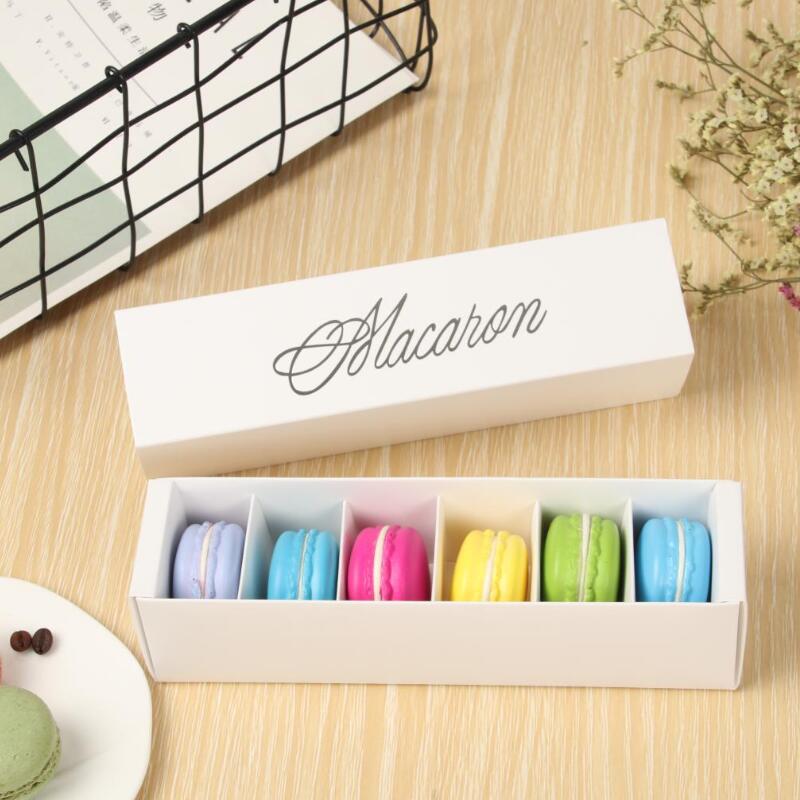Cake Home Made aron Chocolate Boxes Biscuit ffin Box Retail Paper Packaging 20.3*5.3*5.3cm Black Pink EEC2465 Free shipping