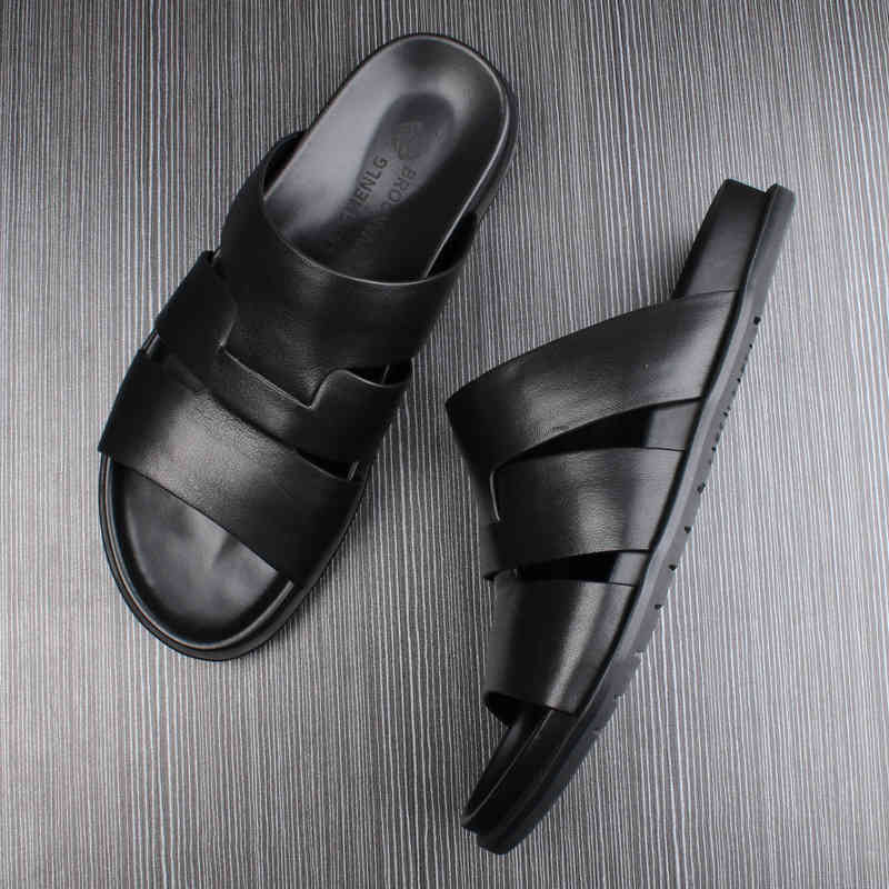 Slippers Leather slippers men's summer fashion outdoor wear soft bottom beach shoes 5GBE, 1# shoe box
Slippers Leather slippers men's summer fashion outdoor wear soft bottom beach shoes 5GBE, 1# shoe box