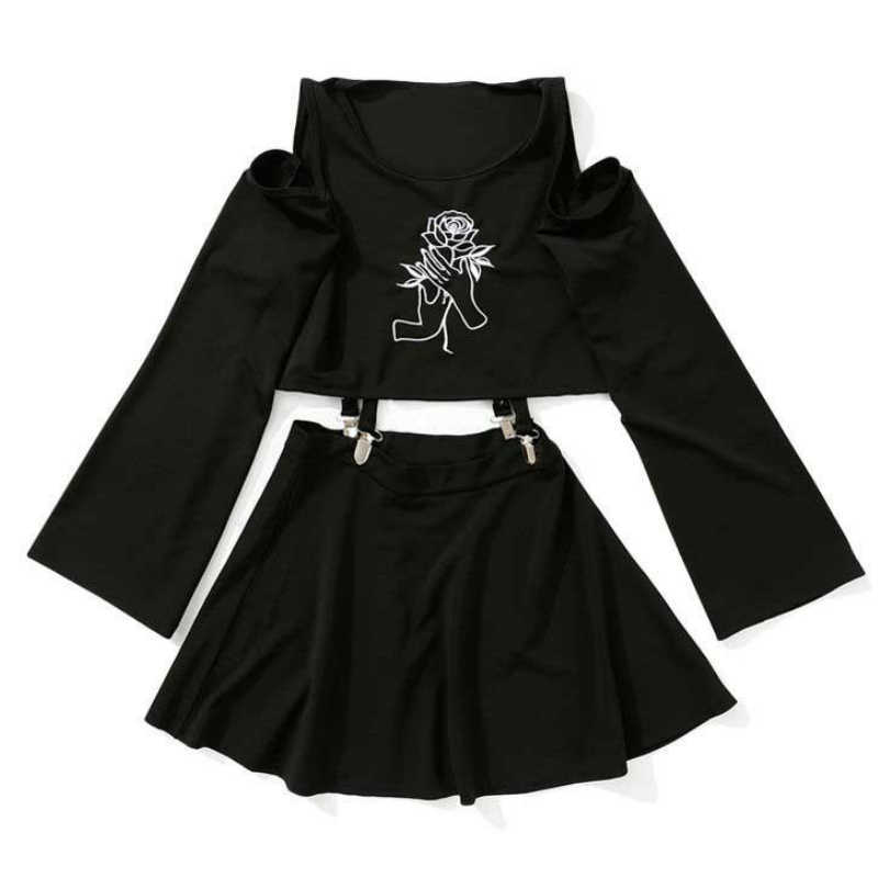Women Black Casual Sets Floral Embroidery Off Shoulder Crop Top And Hight Waist Mini Skirts Spring Two Piece Set Clothes 210526
Women Black Casual Sets Floral Embroidery Off Shoulder Crop Top And Hight Waist Mini Skirts Spring Two Piece Set Clothes 210526
