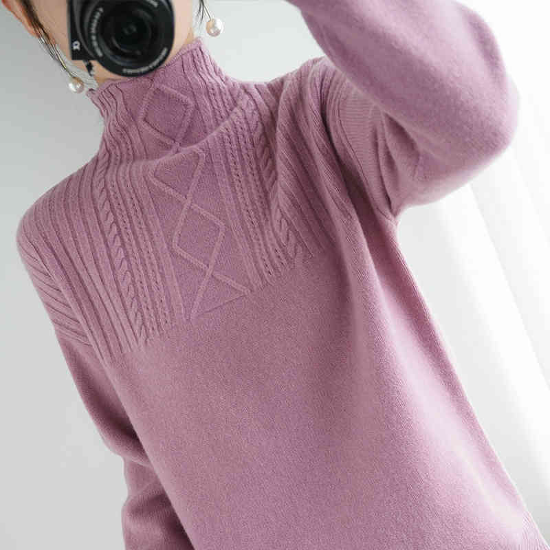 women's sweaters turtleneck jersey autumn and winter female pure wool sweater loose bottom cashmere j84m, White;black
women's sweaters turtleneck jersey autumn and winter female pure wool sweater loose bottom cashmere j84m, White;black