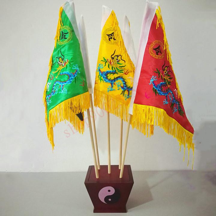 Decorative Objects & Figurines Xianjia Five Color Flag, Taoist Colorful Dragon Flag Lingqi Base, Xianfo Complete Set
Decorative Objects & Figurines Xianjia Five Color Flag, Taoist Colorful Dragon Flag Lingqi Base, Xianfo Complete Set