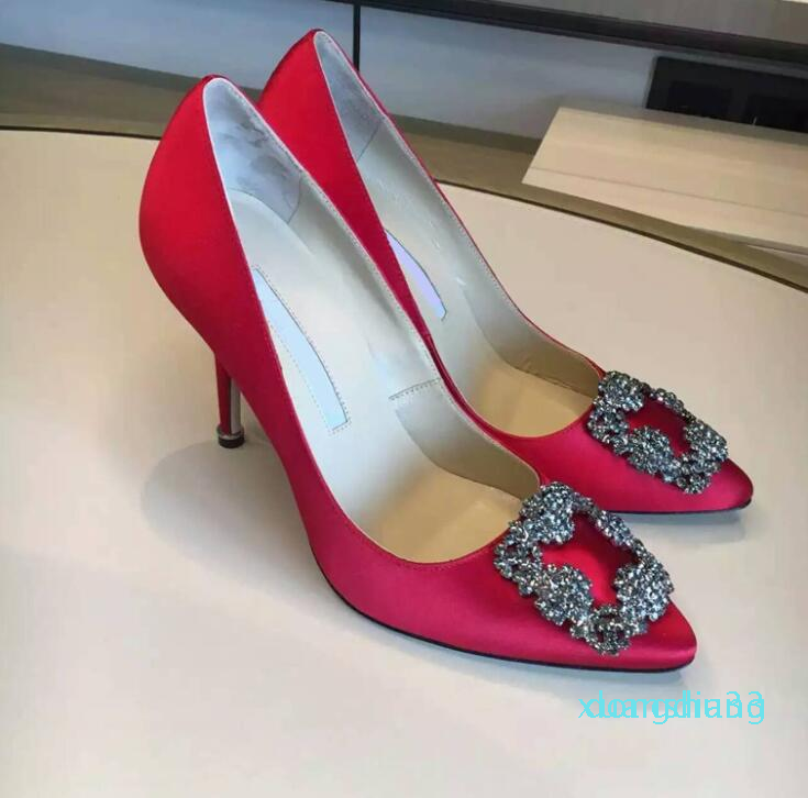Designer-2021 Pumps Women High Heel Shoes 8 10 12cm Spring Pointed Rhinestone Square Buckle Satin Women's Wedding Shoes -42
Designer-2021 Pumps Women High Heel Shoes 8 10 12cm Spring Pointed Rhinestone Square Buckle Satin Women's Wedding Shoes -42