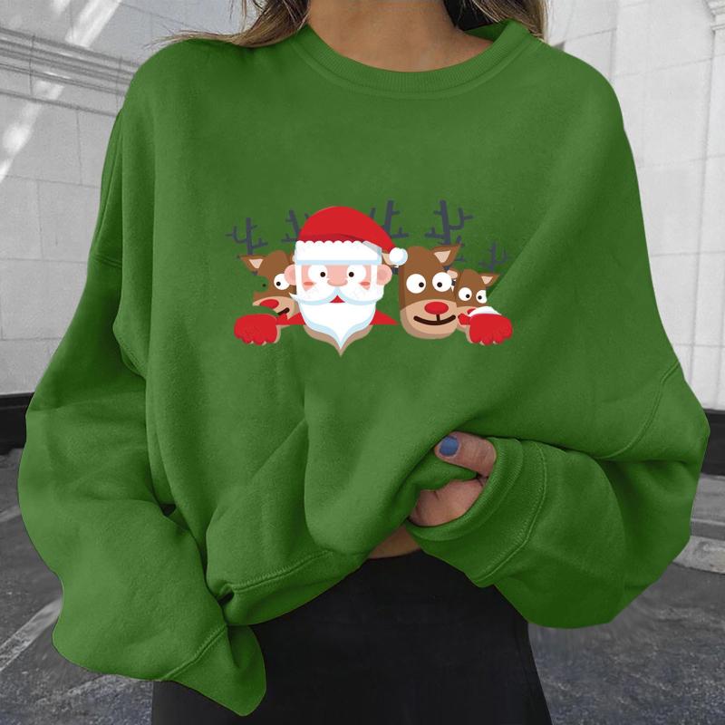Women's Hoodies & Sweatshirts Women Sweatshirt Christmas Cartoon Printed Pullover Autumn Casual Long Sleeve O-neck Loose Fashion Ladies #T1G, Red
Women's Hoodies & Sweatshirts Women Sweatshirt Christmas Cartoon Printed Pullover Autumn Casual Long Sleeve O-neck Loose Fashion Ladies #T1G, Red