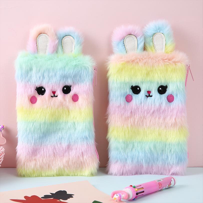 student cartoon rabbit pencil case cosmetic bags women small preppy style rainbow fur multi color embroidery zipper makeup bag
student cartoon rabbit pencil case cosmetic bags women small preppy style rainbow fur multi color embroidery zipper makeup bag