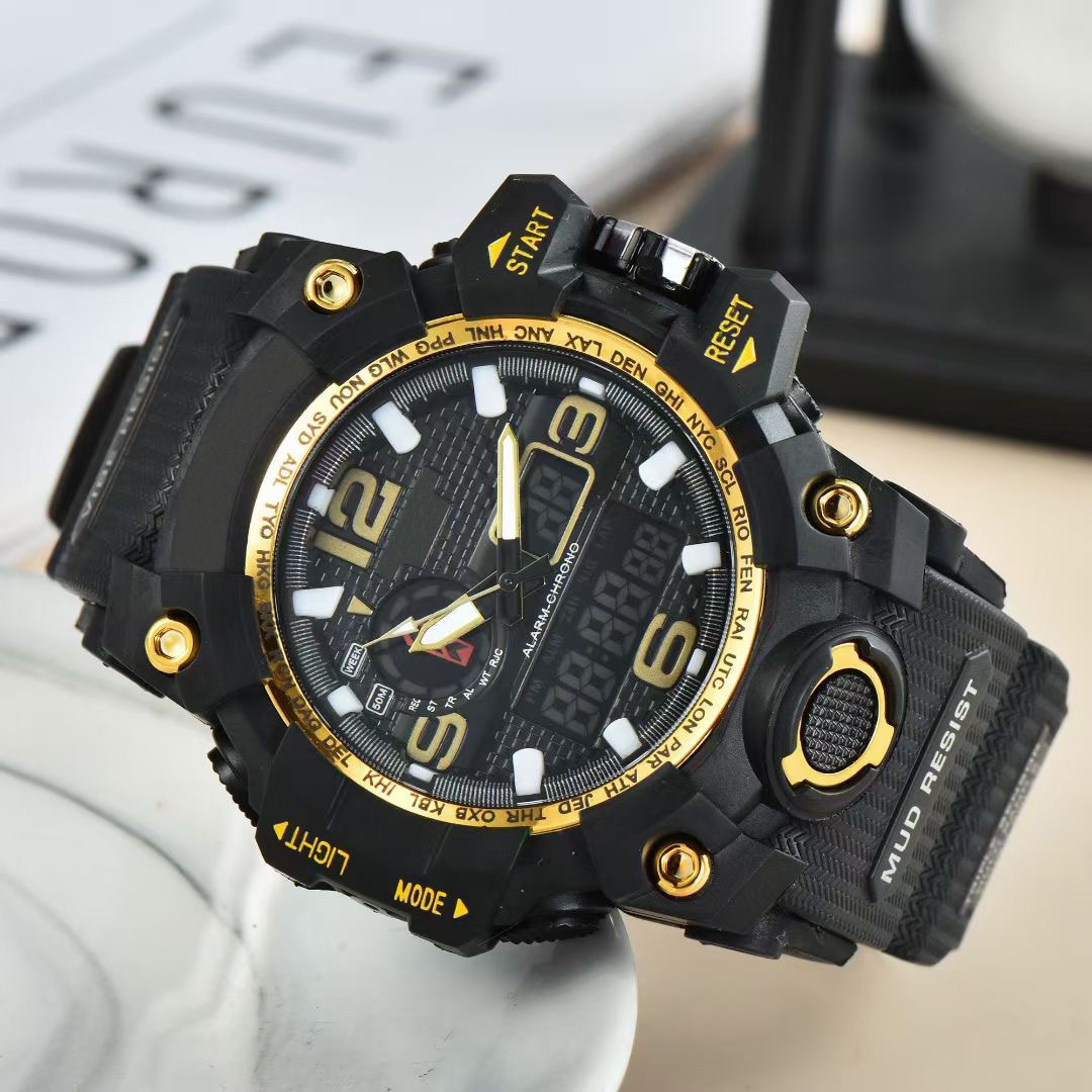 Mens Sport Watch Fashion Digital Watches Led Shock Resistant Army Wristwatch 30M Waterproof Silicone Watch Classic Style Analog Clock Quartz Mens Stopwatch
Mens Sport Watch Fashion Digital Watches Led Shock Resistant Army Wristwatch 30M Waterproof Silicone Watch Classic Style Analog Clock Quartz Mens Stopwatch