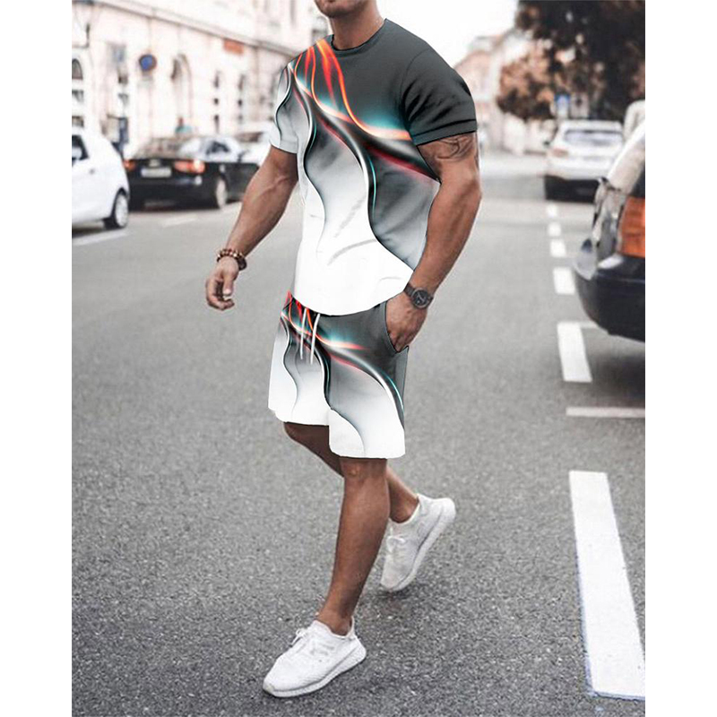 Aurora figure men s sports suit short-sleeved T-shirt with shorts, comfortable, breathable and dry, daily leisure Workout, Blue
Aurora figure men s sports suit short-sleeved T-shirt with shorts, comfortable, breathable and dry, daily leisure Workout, Blue